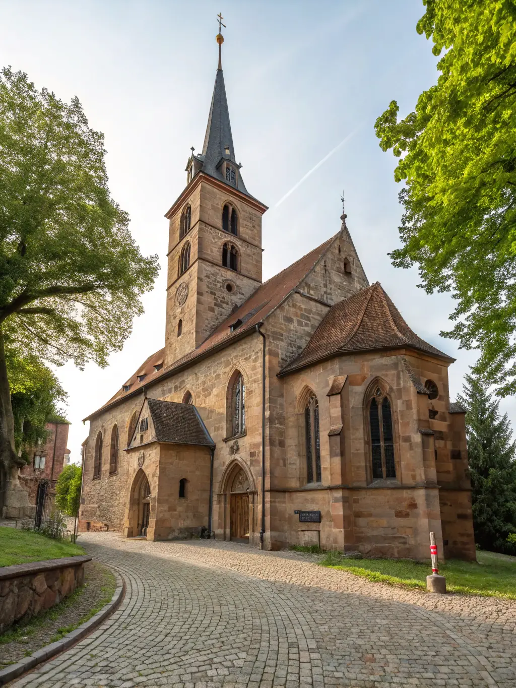 A captivating shot of a historical site in Haute Vallée du Goul, such as an ancient church or castle, emphasizing the region's historical significance and architectural beauty.